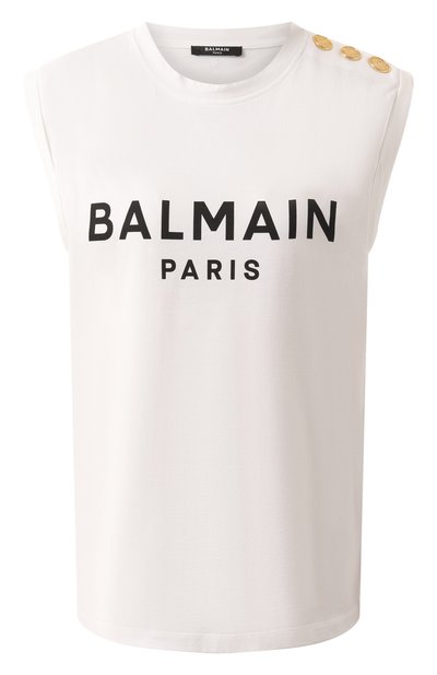 Женский хлопковый топ BALMAIN, арт. CF1ED001/BB02