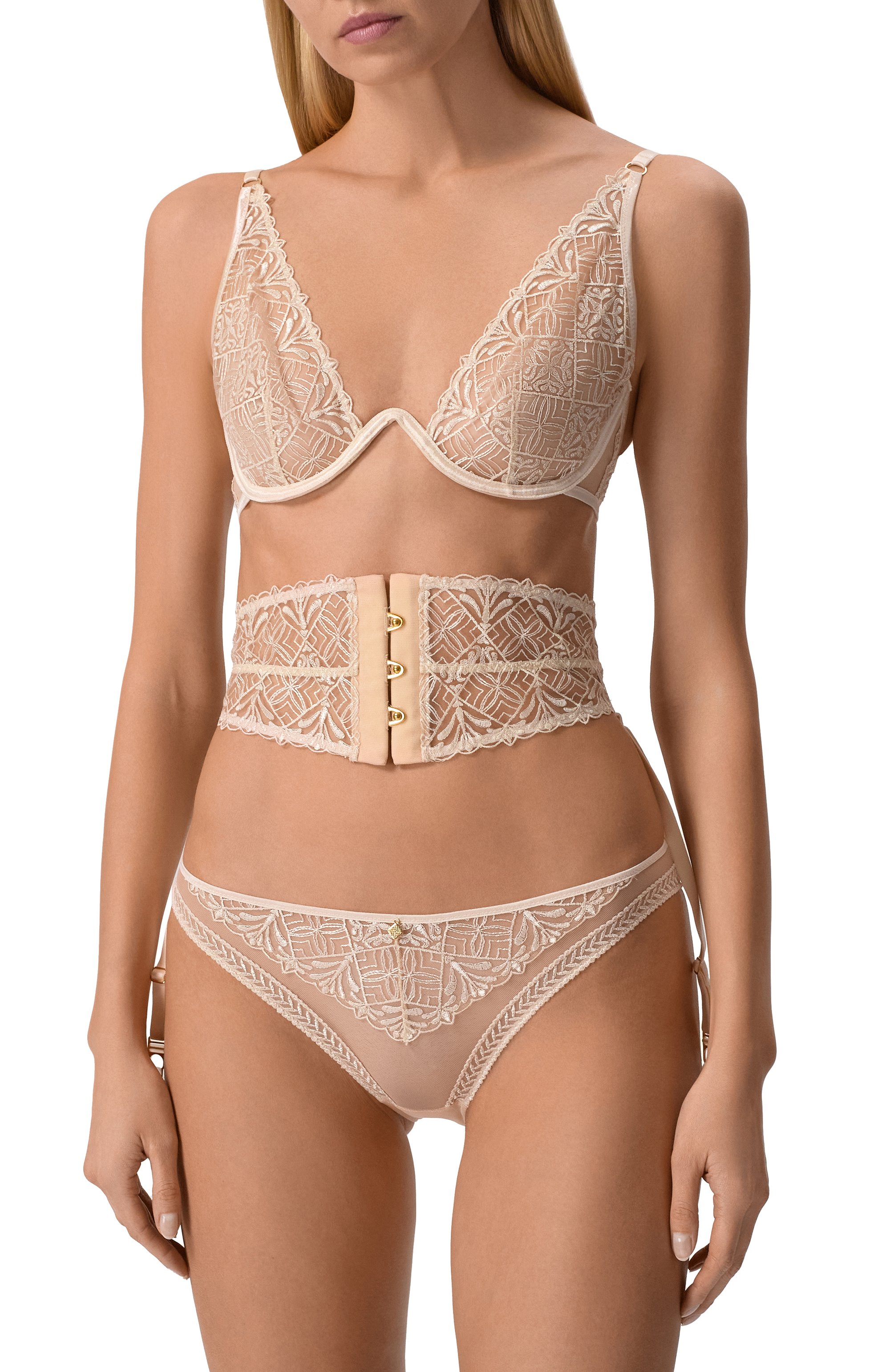 Пояс для чулок AUBADE бежевого цвета по цене 23420 руб., арт. 6C52, фото 2 Пояс для чулок AUBADE, арт. 6C52, фото 2