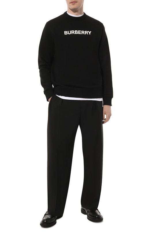 Хлопковый свитшот Burberry 8055312 Чёрный  8055312 Фото 2