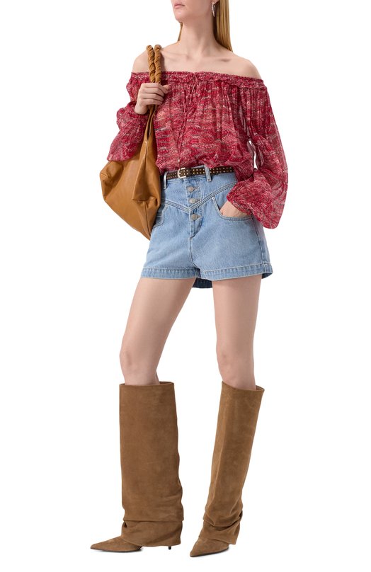 Джинсовые шорты Isabel Marant 25P/SH0093FA-B1H06I Голубой  25P/SH0093FA-B1H06I Фото 2