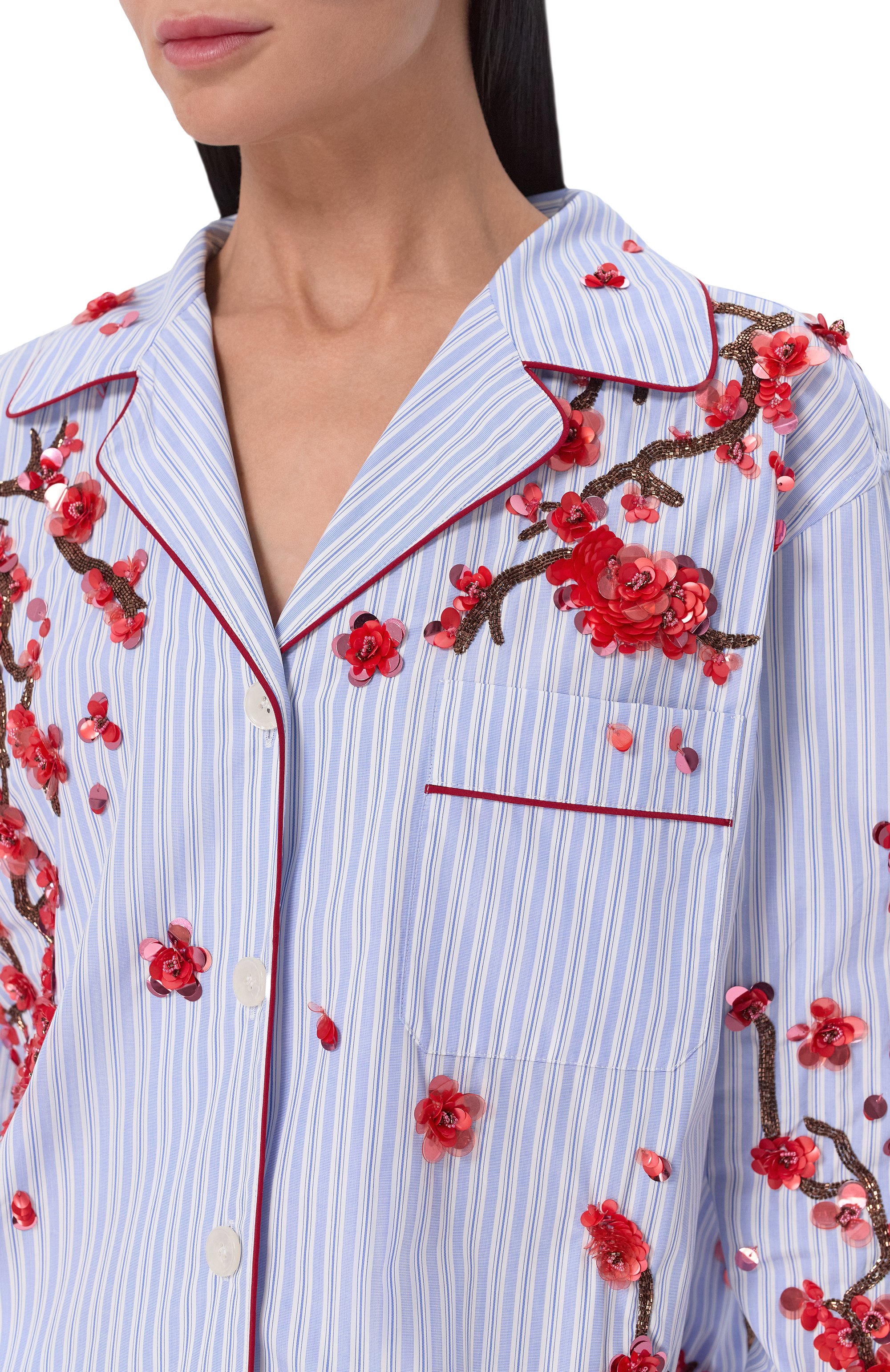 Рубашка из хлопка и шелка DOLCE & GABBANA, арт. F5U41Z/GDDR0, фото 5