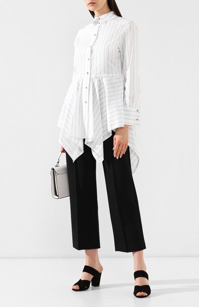 Хлопковая блузка DOROTHEE SCHUMACHER белого цвета по цене 48800 руб., арт. 347903/LIGHT STRIPES, фото 2 Хлопковая блузка DOROTHEE SCHUMACHER, арт. 347903/LIGHT STRIPES, фото 2