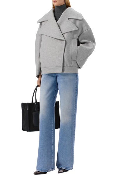 Полупальто из шерсти и кашемира BALMAIN, арт. FF0UA140/WD24, фото 2