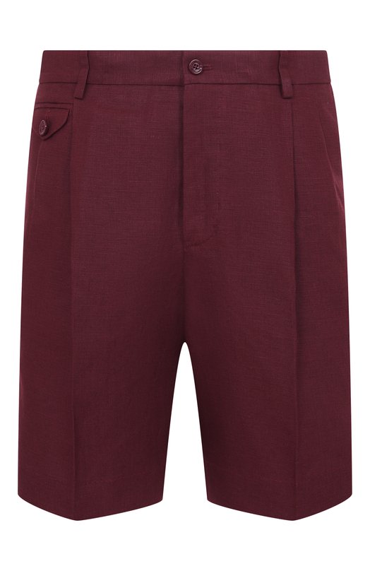 Льняные шорты Dolce & Gabbana GW0MAT/FU4MC Бордовый GW0MAT/FU4MC