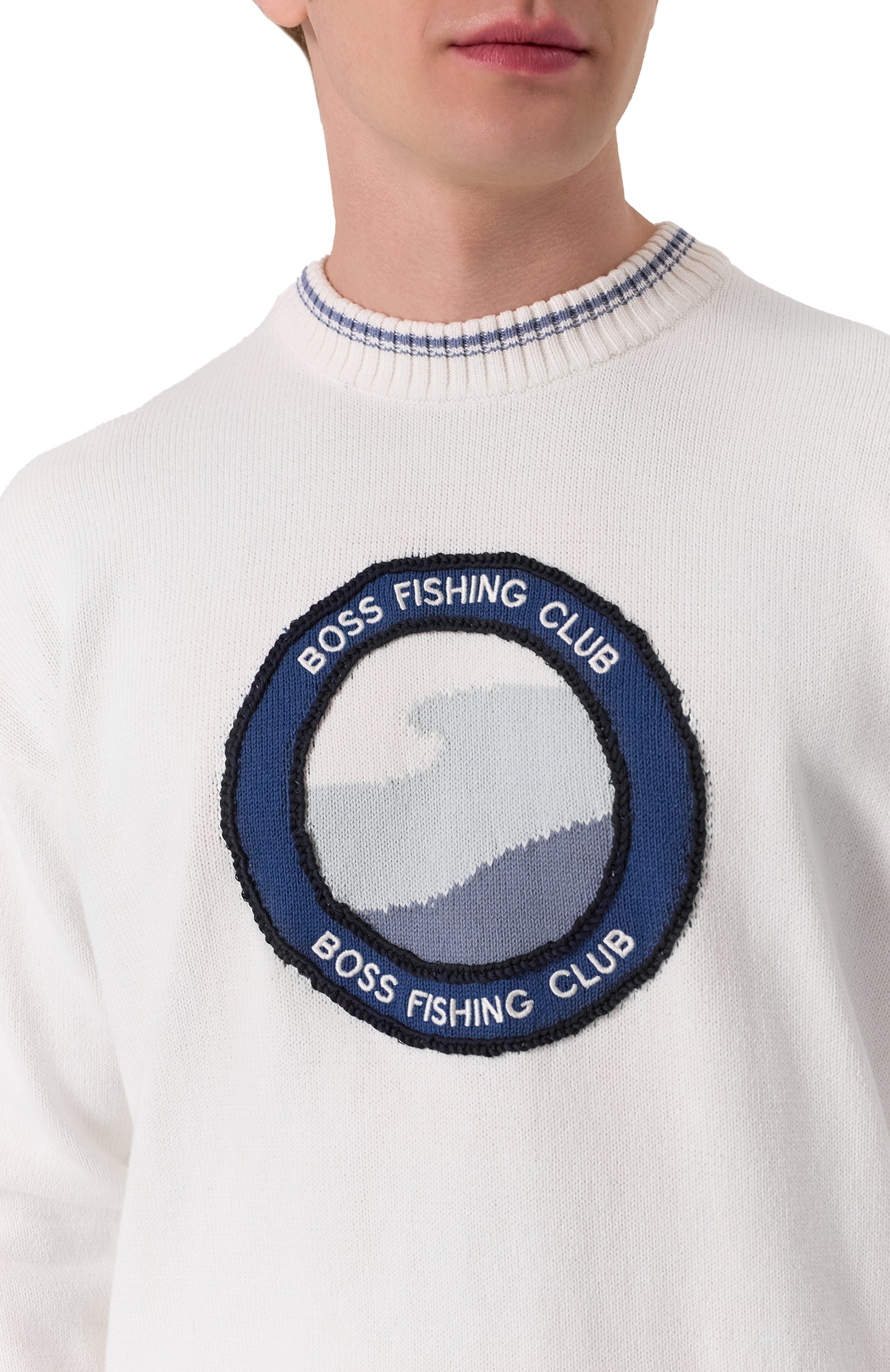 Хлопковый свитер BOSS ORANGE, арт. 50536391, фото 5