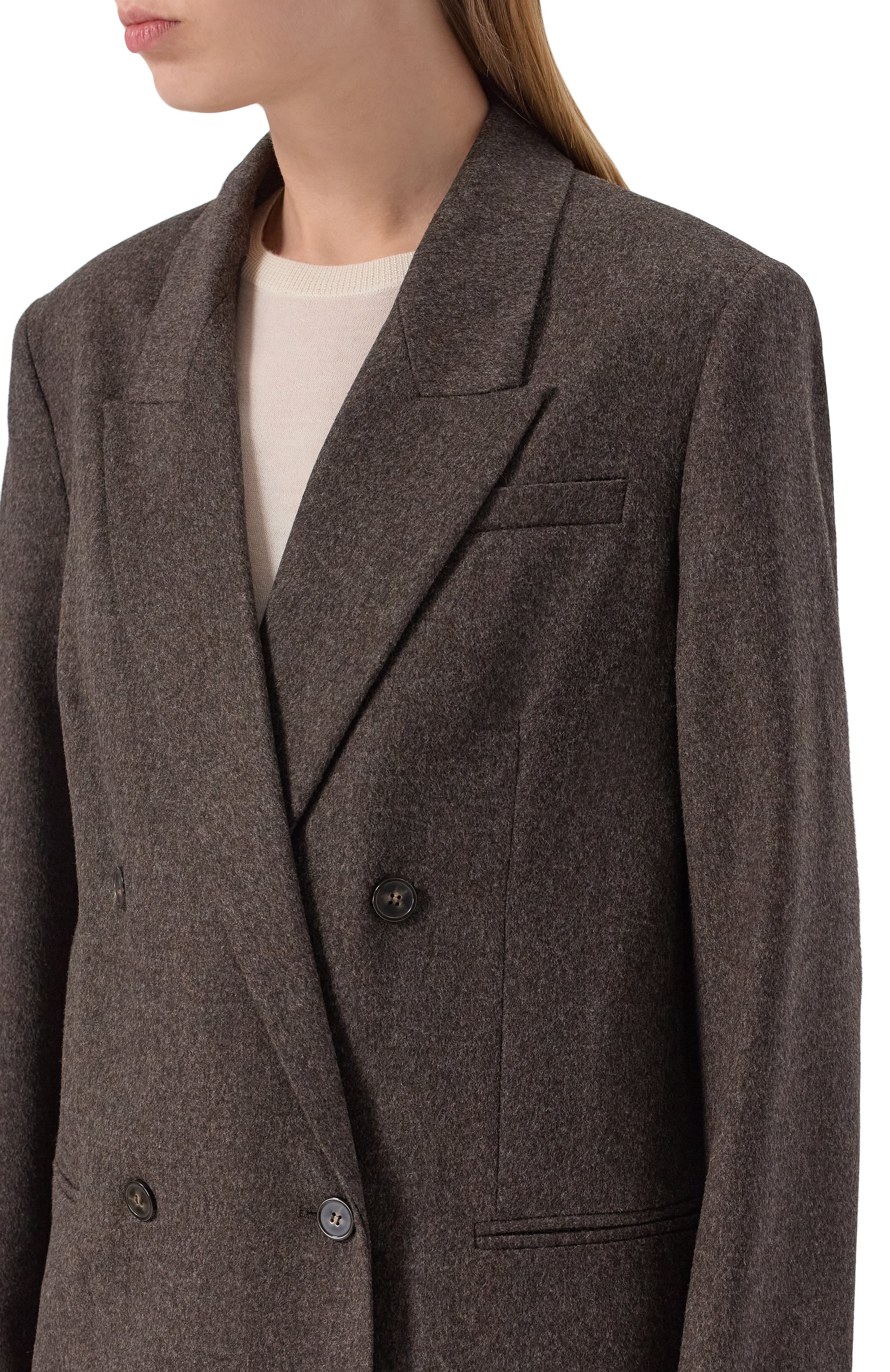 Жакет из шерсти и кашемира 12 STOREEZ коричневого цвета по цене 39000 руб., арт. 133820, фото 5 Жакет из шерсти и кашемира 12 STOREEZ, арт. 133820, фото 5