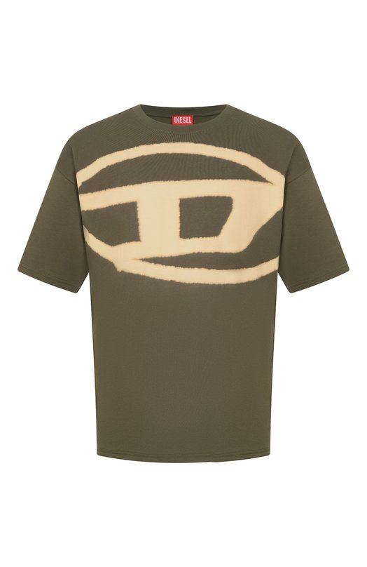 Хлопковая футболка Diesel A14872/0QKAS Хаки A14872/0QKAS