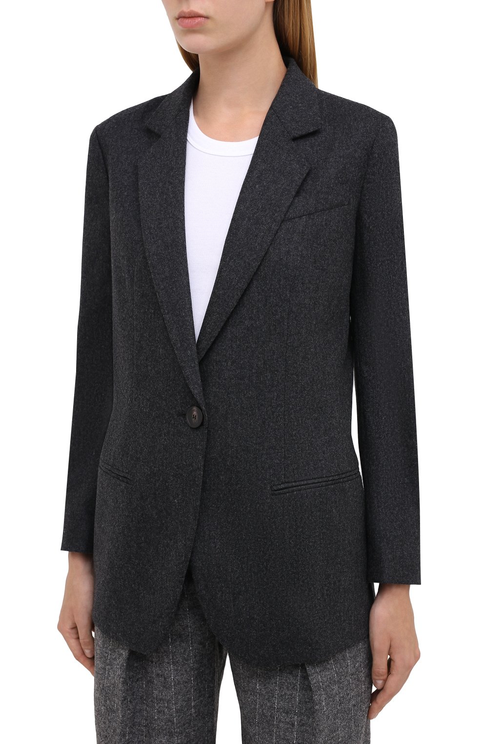Шерстяной жакет EMPORIO ARMANI темно-серого цвета по цене 104500 руб., арт. 9NG30T/92109, фото 3 Шерстяной жакет EMPORIO ARMANI, арт. 9NG30T/92109, фото 3
