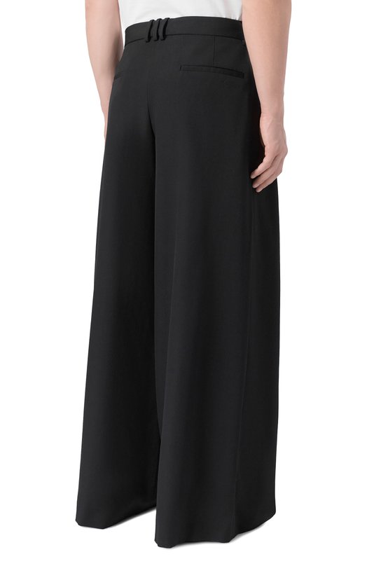 Шерстяные брюки Balmain FH0PQ355/WC09 Чёрный  FH0PQ355/WC09 Фото 4
