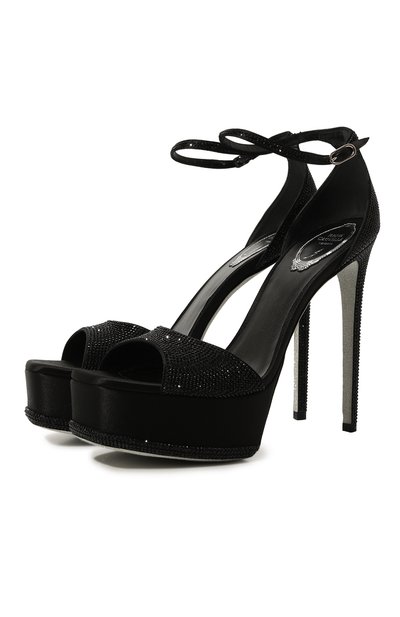 Женские текстильные босоножки anastasia 130 RENE CAOVILLA, арт. C11588-130/R001