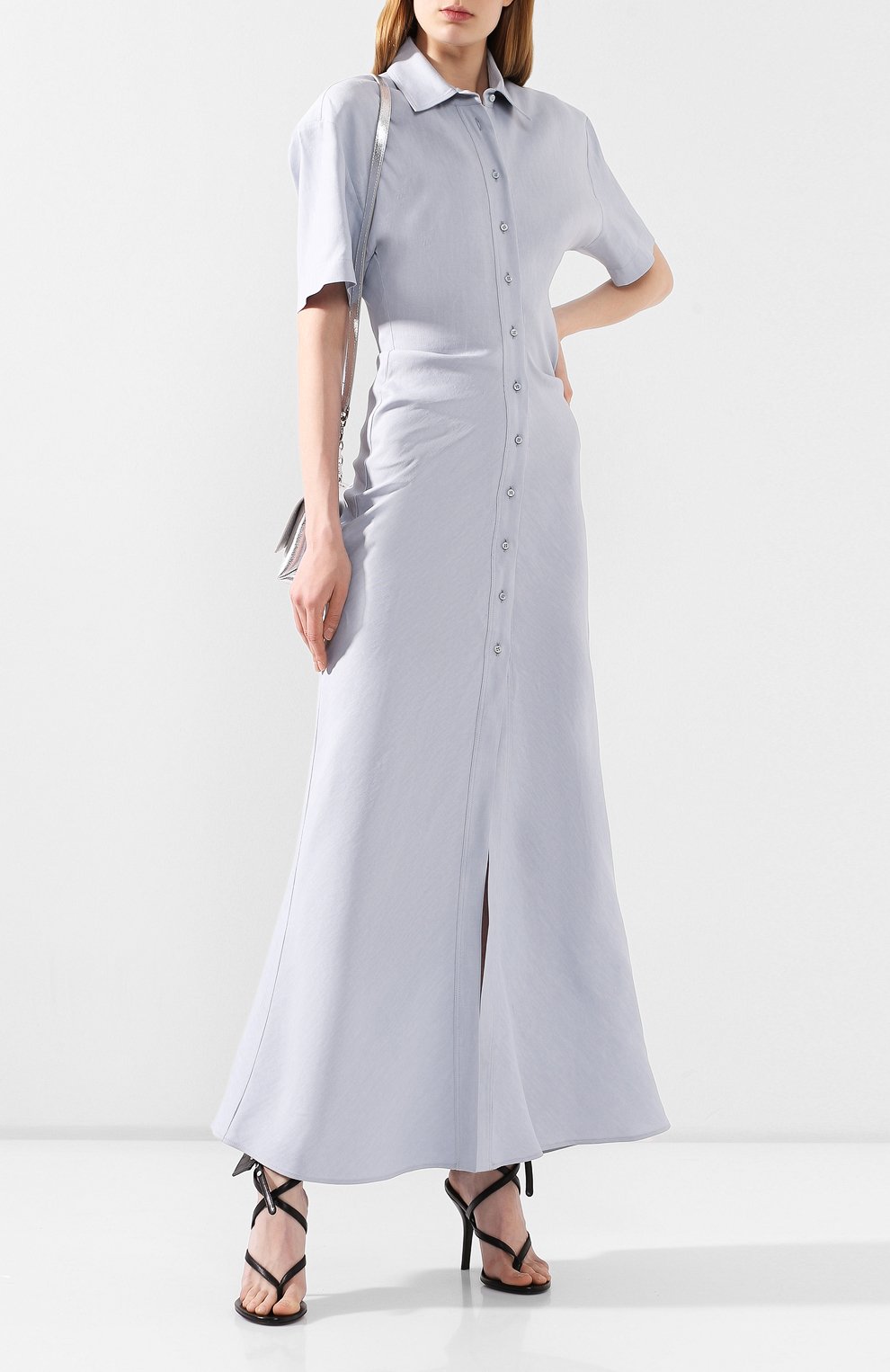 Платье из смеси льна и вискозы OFF-WHITE, арт. 0WDB248S20FAB0014000, фото 2