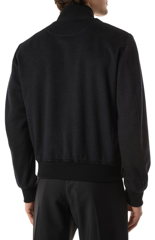 Бомбер из кашемира и шерсти Dolce & Gabbana G9BIBT/FU2D1 Синий  G9BIBT/FU2D1 Фото 4