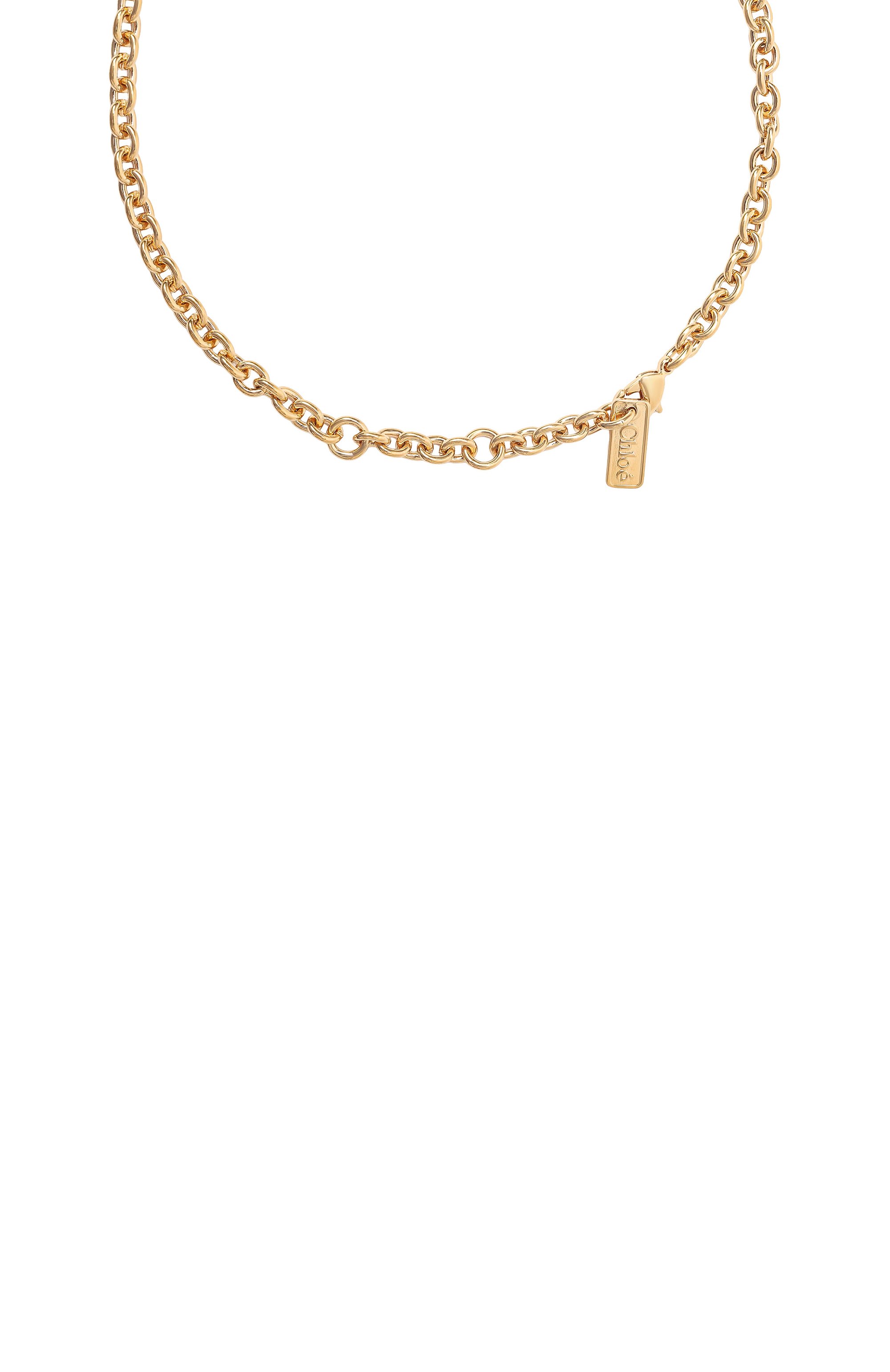 Колье CHLOÉ золотого цвета по цене 75250 руб., арт. CH26SJN13CB7, фото 4 Колье CHLOÉ, арт. CH26SJN13CB7, фото 4