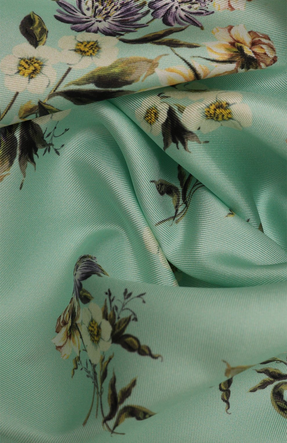 Шелковый платок ELIE SAAB зеленого цвета по цене 47350 руб., арт. SE9090SR687, фото 4 Шелковый платок ELIE SAAB, арт. SE9090SR687, фото 4