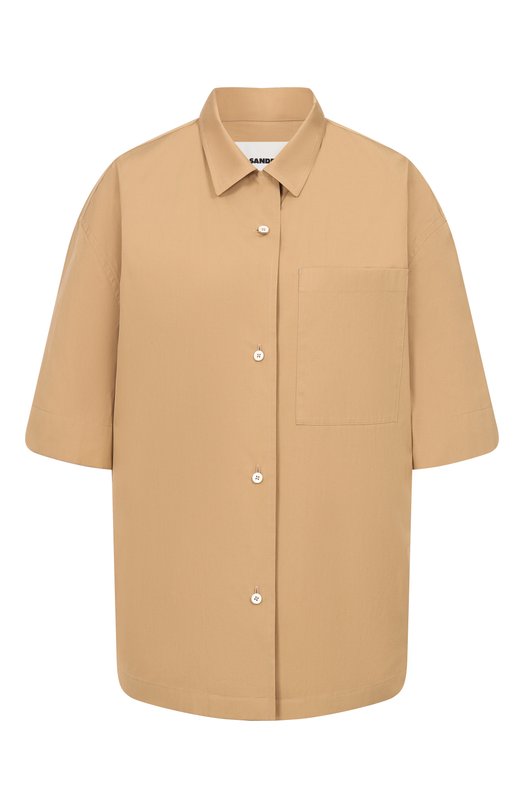 Хлопковая рубашка Jil Sander J40DL0189/J45292 Бежевый J40DL0189/J45292