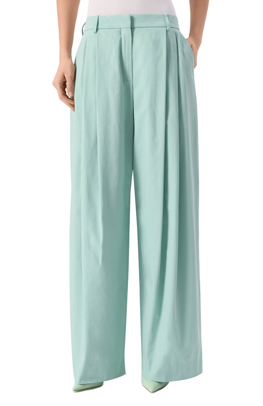 Хлопковые брюки Nina Ricci 25PCPA002/C01086 Зелёный  25PCPA002/C01086 Фото 3