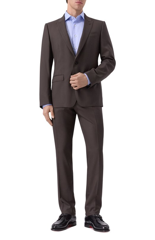 Хлопковая сорочка Brioni RCB10M/0A05Q Синий  RCB10M/0A05Q Фото 2