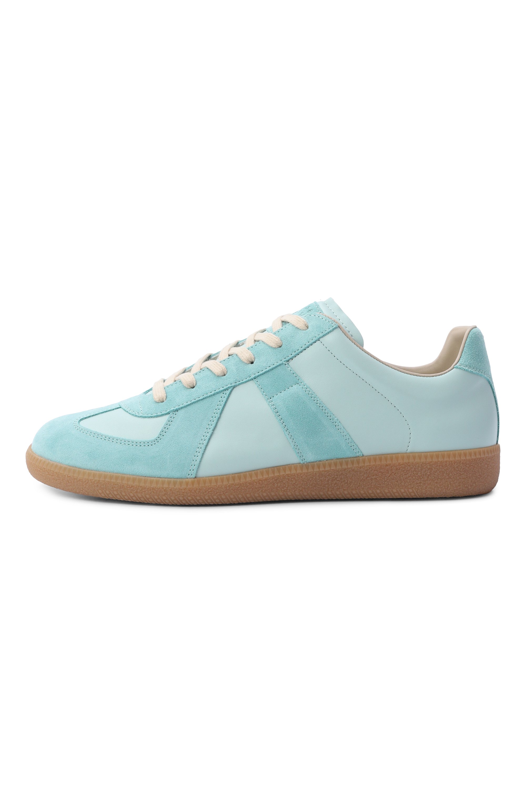 Кожаные кеды replica MAISON MARGIELA бирюзового цвета по цене 81850 руб., арт. S57WS0236/P1895, фото 3 Кожаные кеды replica MAISON MARGIELA, арт. S57WS0236/P1895, фото 3