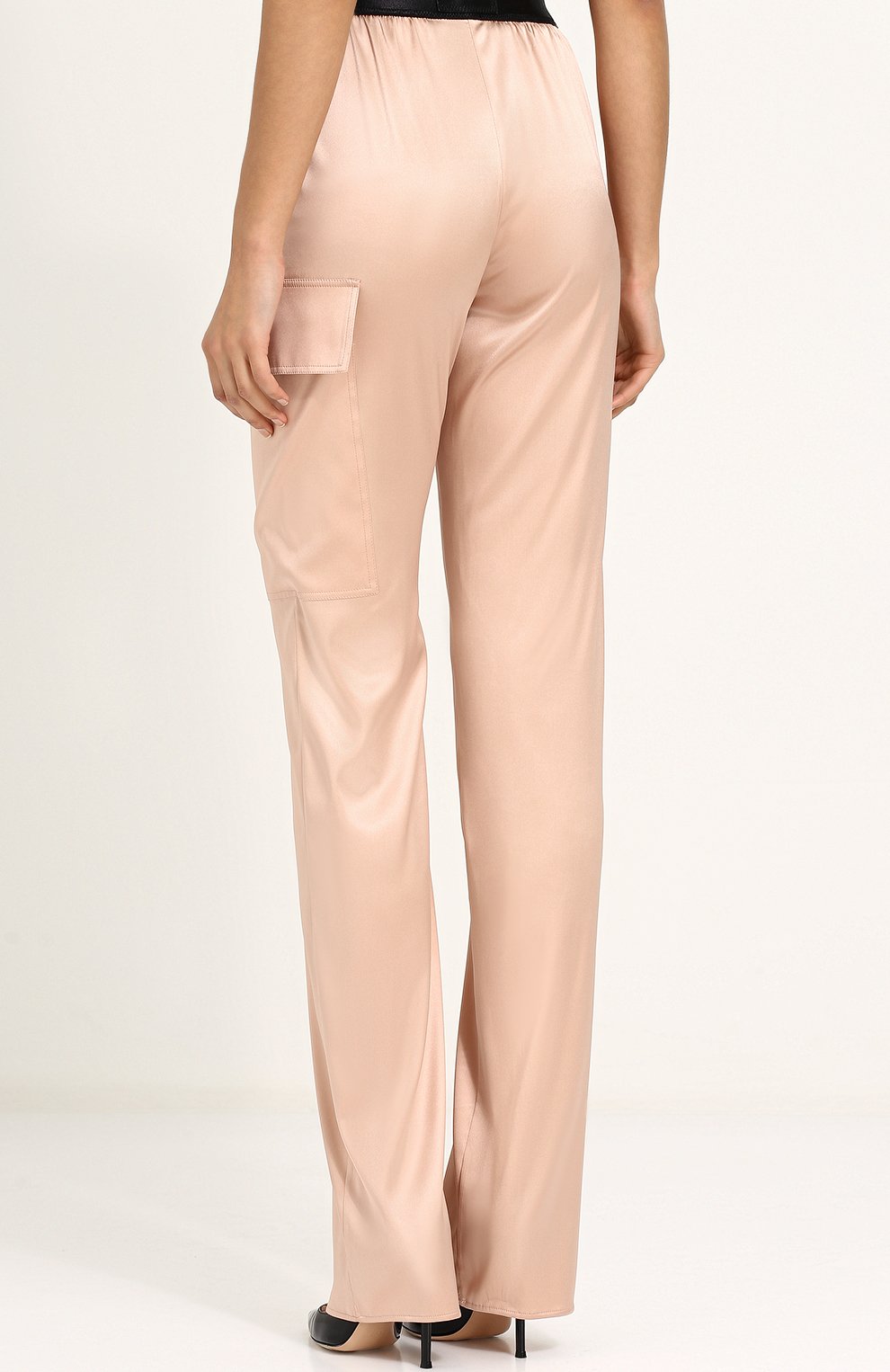 Однотонные шелковые брюки с эластичным поясом TOM FORD, арт. PAW123-FAX334, фото 4