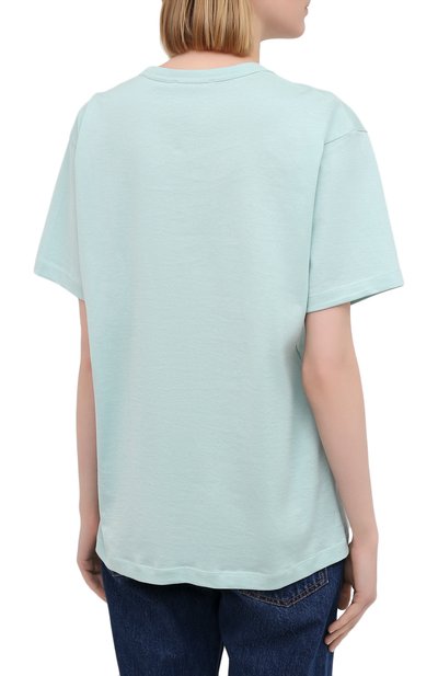 Хлопковая футболка ACNE STUDIOS светло-зеленого цвета по цене 17100 руб., арт. 25E173/W, фото 4 Хлопковая футболка ACNE STUDIOS, арт. 25E173/W, фото 4