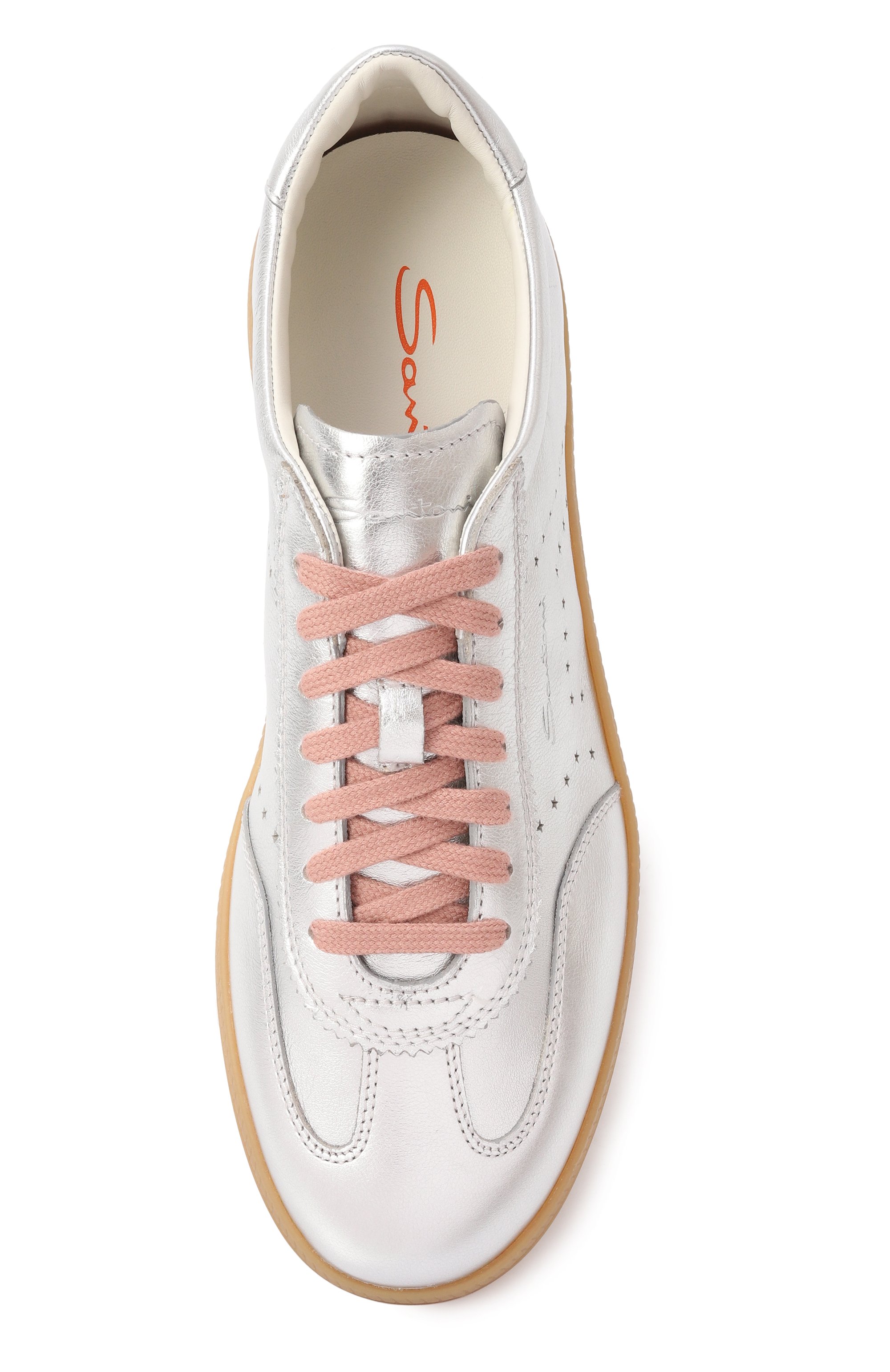 Кожаные кеды dbs oly SANTONI, арт. WBPG61340FARTPNG, фото 6