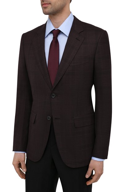 Шерстяной пиджак ZEGNA бордового цвета по цене 399000 руб., арт. 952N05/12C2N0, фото 3 Шерстяной пиджак ZEGNA, арт. 952N05/12C2N0, фото 3