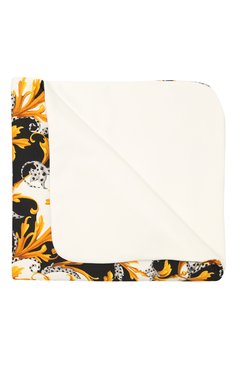 Детского хлопковое одеяло VERSACE белого цвета, арт. YE000214/YA00019 | Фото 4 (Региональные ограничения белый список (Axapta Mercury): RU; Материал: Хлопок, Текстиль; Материал сплава: Проставлено; Нос: Не проставлено)