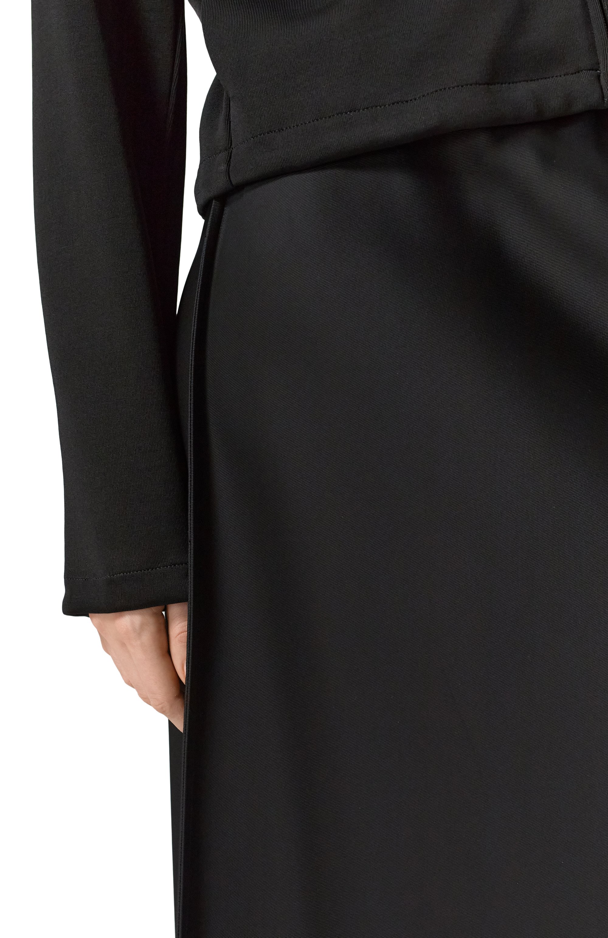 Юбка из вискозы и шелка JIL SANDER черного цвета по цене 141500 руб., арт. J04MA0107/J65112, фото 5 Юбка из вискозы и шелка JIL SANDER, арт. J04MA0107/J65112, фото 5