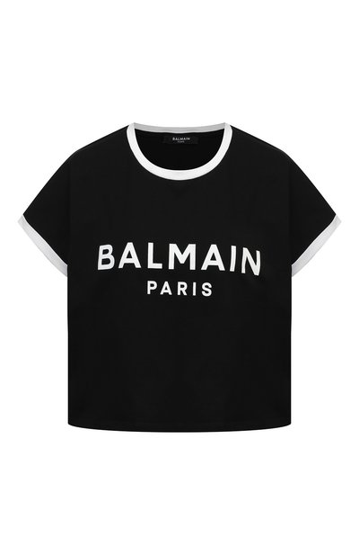 Женская хлопковая футболка BALMAIN, арт. VF11357/B001