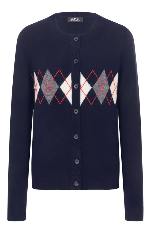 Шерстяной кардиган A.P.C. F22333/WVBDR Синий F22333/WVBDR