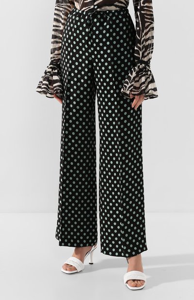 Брюки из вискозы DRIES VAN NOTEN зеленого цвета по цене 47500 руб., арт. 201-10984-9358, фото 3 Брюки из вискозы DRIES VAN NOTEN, арт. 201-10984-9358, фото 3