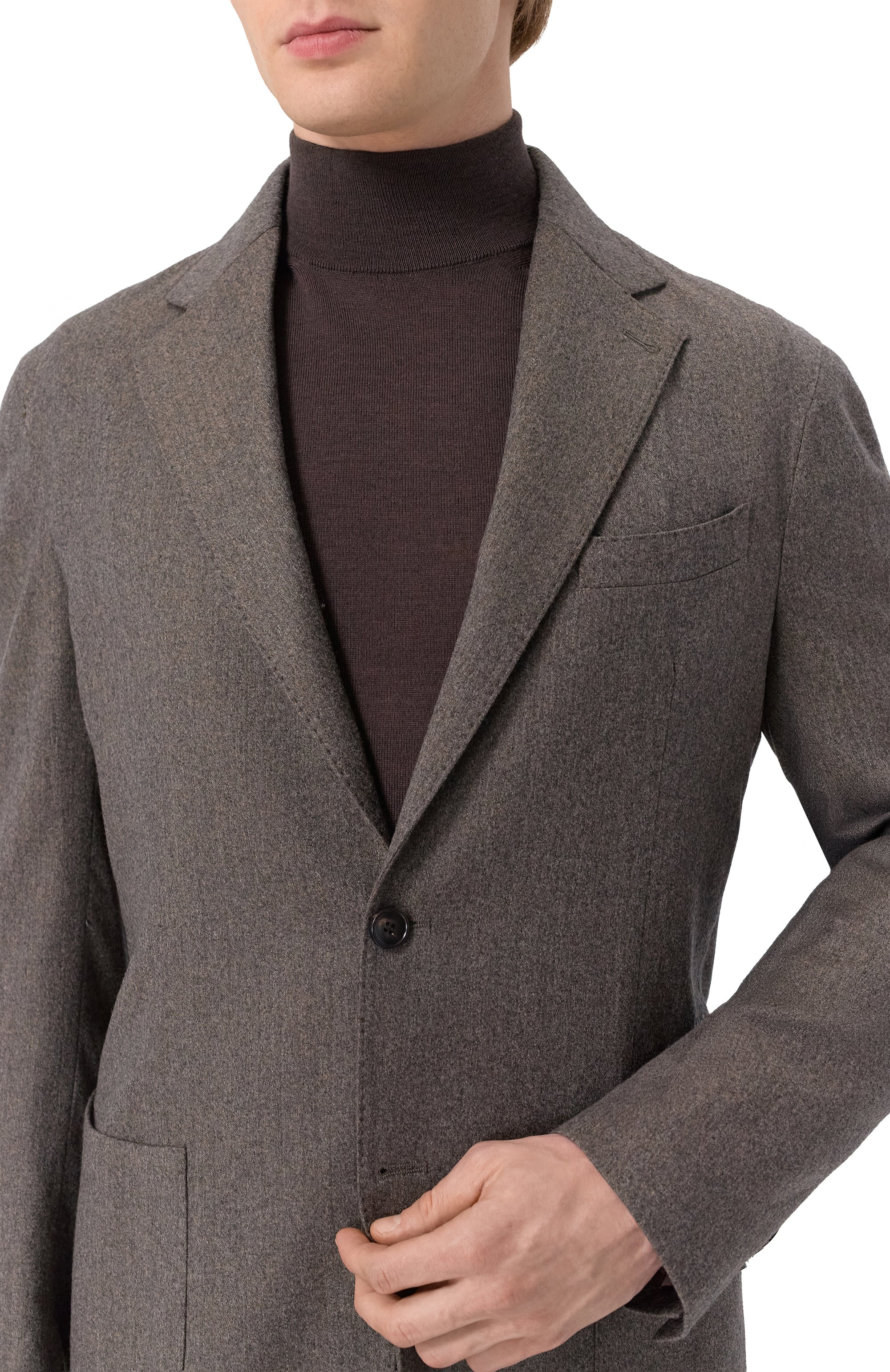 Шерстяной костюм ANDREA CAMPAGNA коричневого цвета по цене 170000 руб., арт. GREC0C0LFS/400129B, фото 6 Шерстяной костюм ANDREA CAMPAGNA, арт. GREC0C0LFS/400129B, фото 6