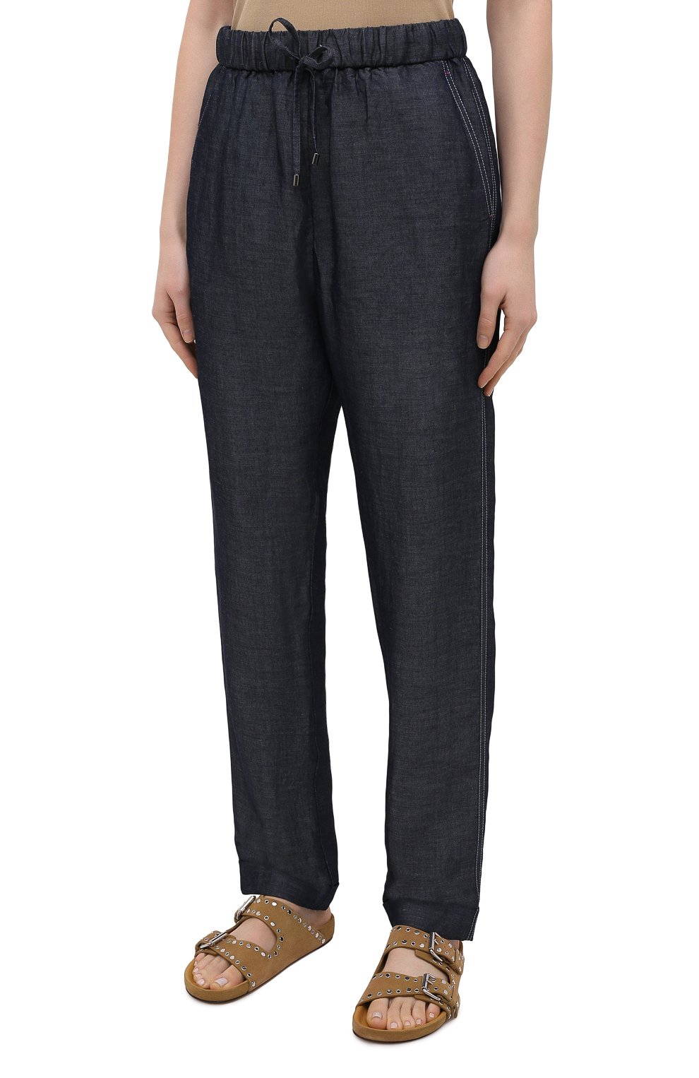 Брюки GIORGIO ARMANI синего цвета по цене 82650 руб., арт. 1SHPP0H2/T02GG, фото 3 Брюки GIORGIO ARMANI, арт. 1SHPP0H2/T02GG, фото 3