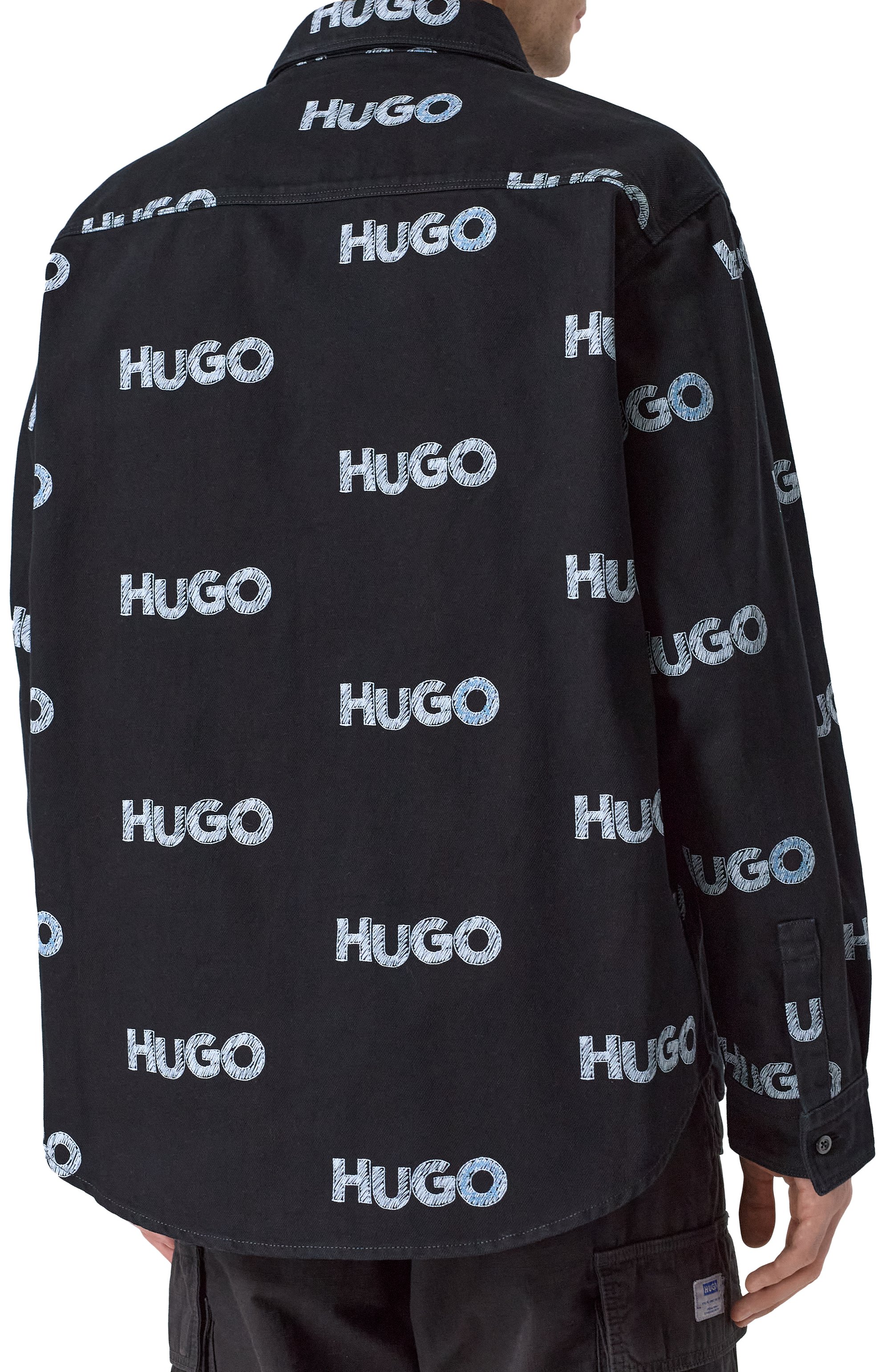 Хлопковая куртка-рубашка HUGO BLUE, арт. 50534186, фото 4