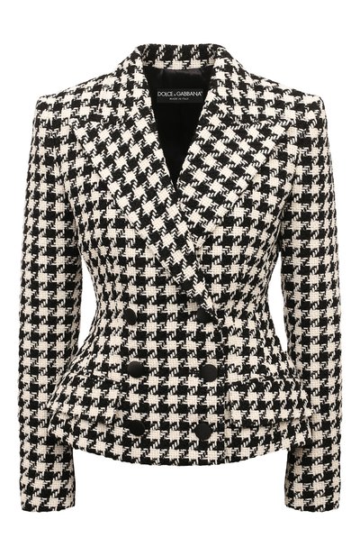 Женский жакет из шерсти и хлопка DOLCE & GABBANA, арт. F29ZJT/FQ3F0