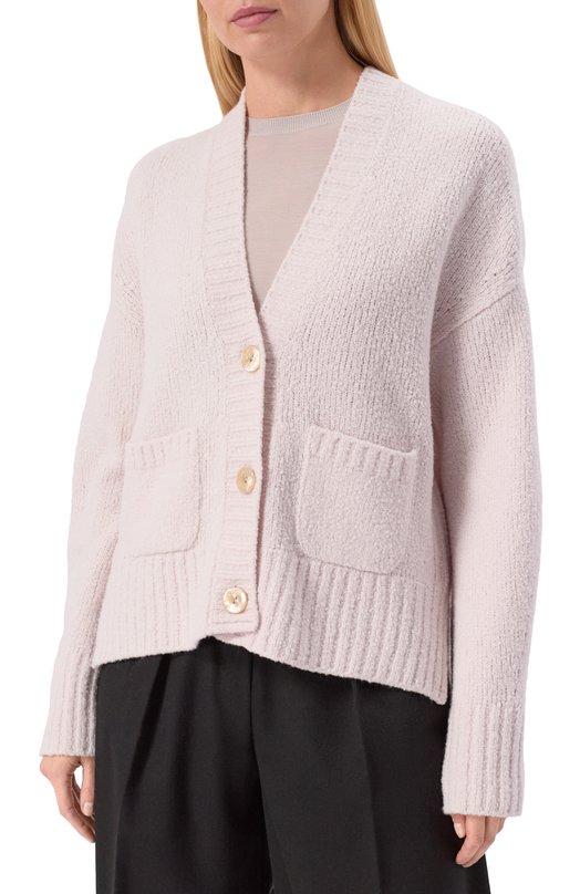 Шерстяной кардиган Agnona K410088E/0A050NE Кремовый  K410088E/0A050NE Фото 6