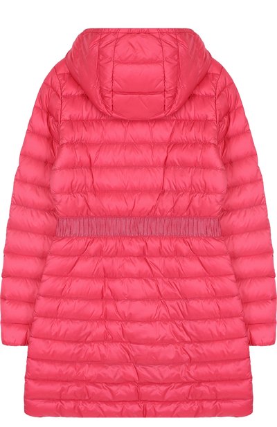 Стеганое пуховое пальто с капюшоном и эластичной вставкой на поясе MONCLER ENFANT, арт. D1-954-49915-99-53048/12-14A, фото 2
