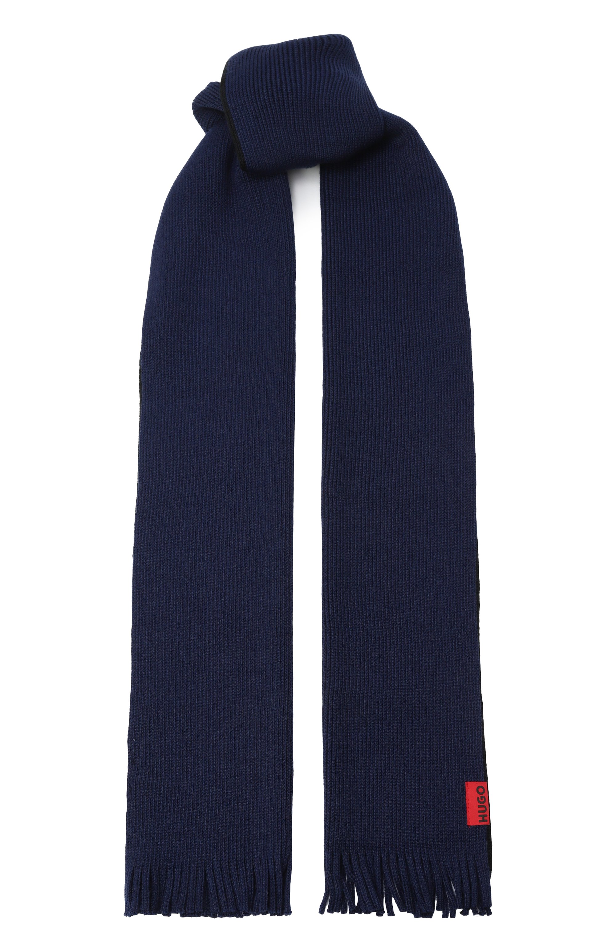 Комплект из шапки и шарфа HUGO темно-синего цвета по цене 13200 руб., арт. 50517757, фото 5 Комплект из шапки и шарфа HUGO, арт. 50517757, фото 5