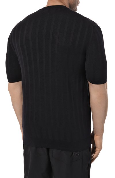 Хлопковый джемпер CORTIGIANI темно-синего цвета по цене 55000 руб., арт. 719108, фото 4 Хлопковый джемпер CORTIGIANI, арт. 719108, фото 4