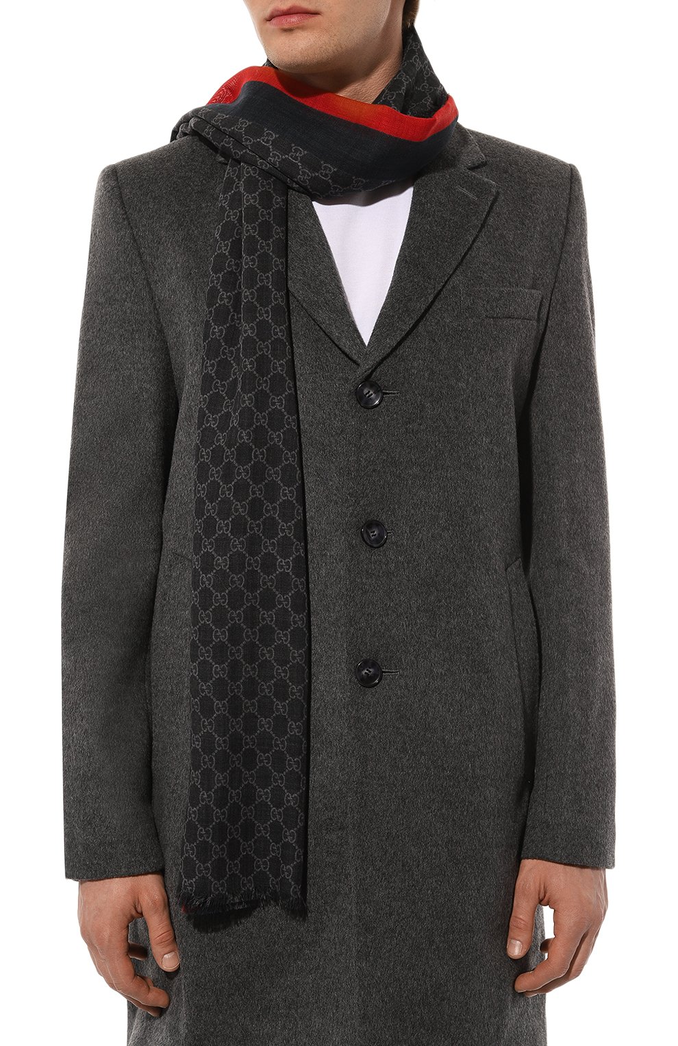 Шерстяной шарф GUCCI, арт. 497915/4G200, фото 3