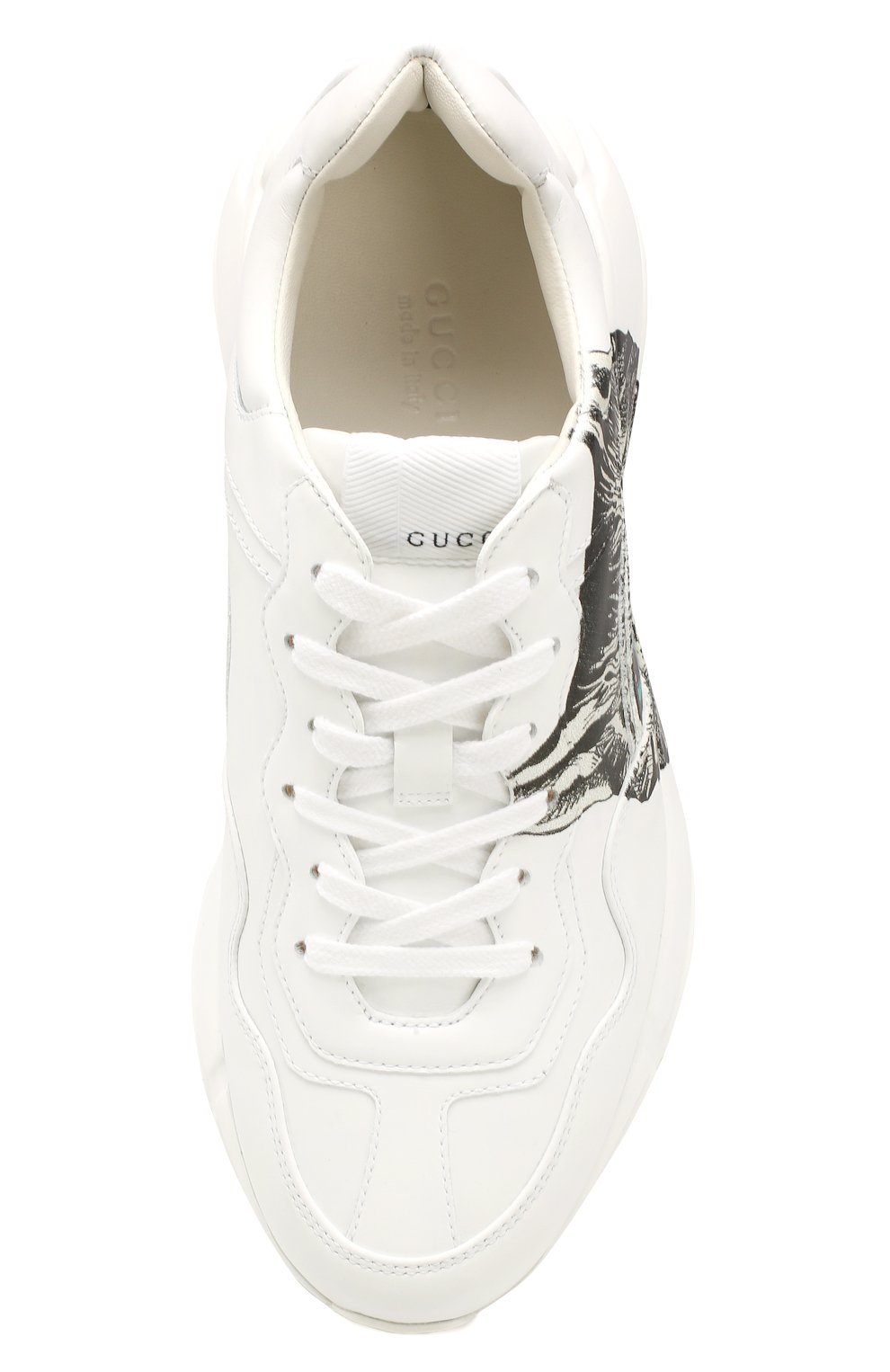 Кожаные кроссовки rhyton GUCCI белого цвета по цене 113760 руб., арт. 583337/DRW00, фото 5 Кожаные кроссовки rhyton GUCCI, арт. 583337/DRW00, фото 5