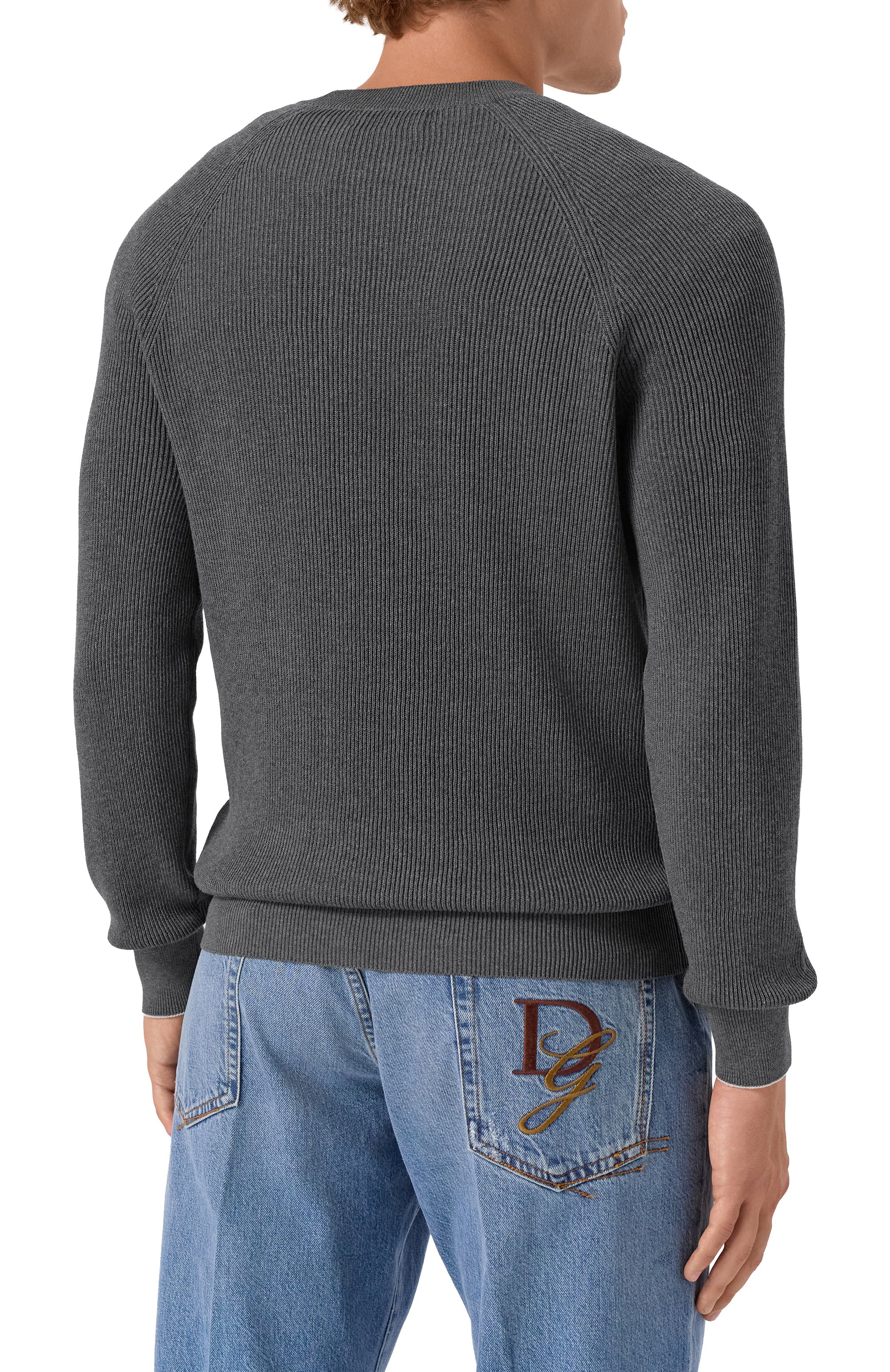 Хлопковый джемпер BRUNELLO CUCINELLI, арт. M29400100, фото 4