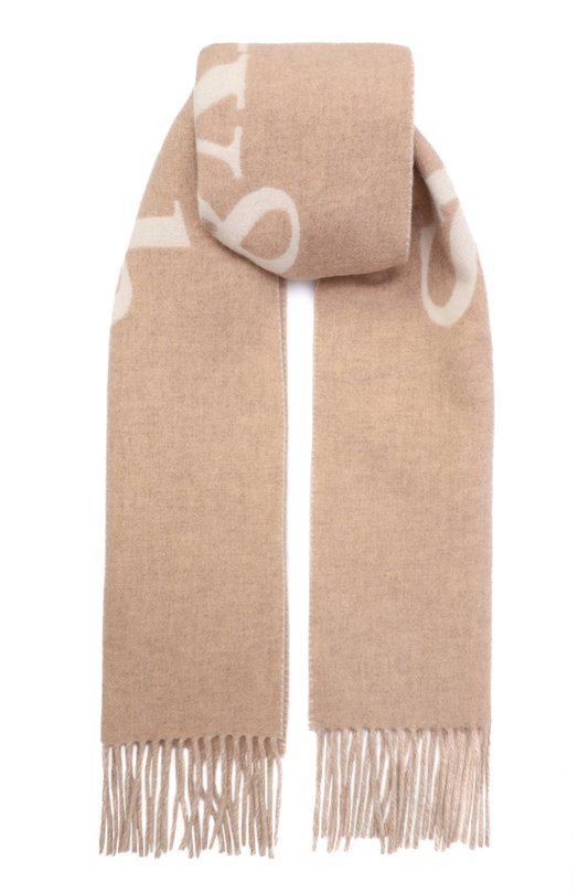 Шерстяной шарф Sporty and Rich AC05262300WH37 Бежевый AC05262300WH37