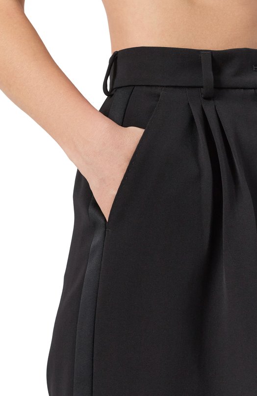 Шорты из шерсти и шелка Dolce & Gabbana FTC77T/FU21E Чёрный  FTC77T/FU21E Фото 5