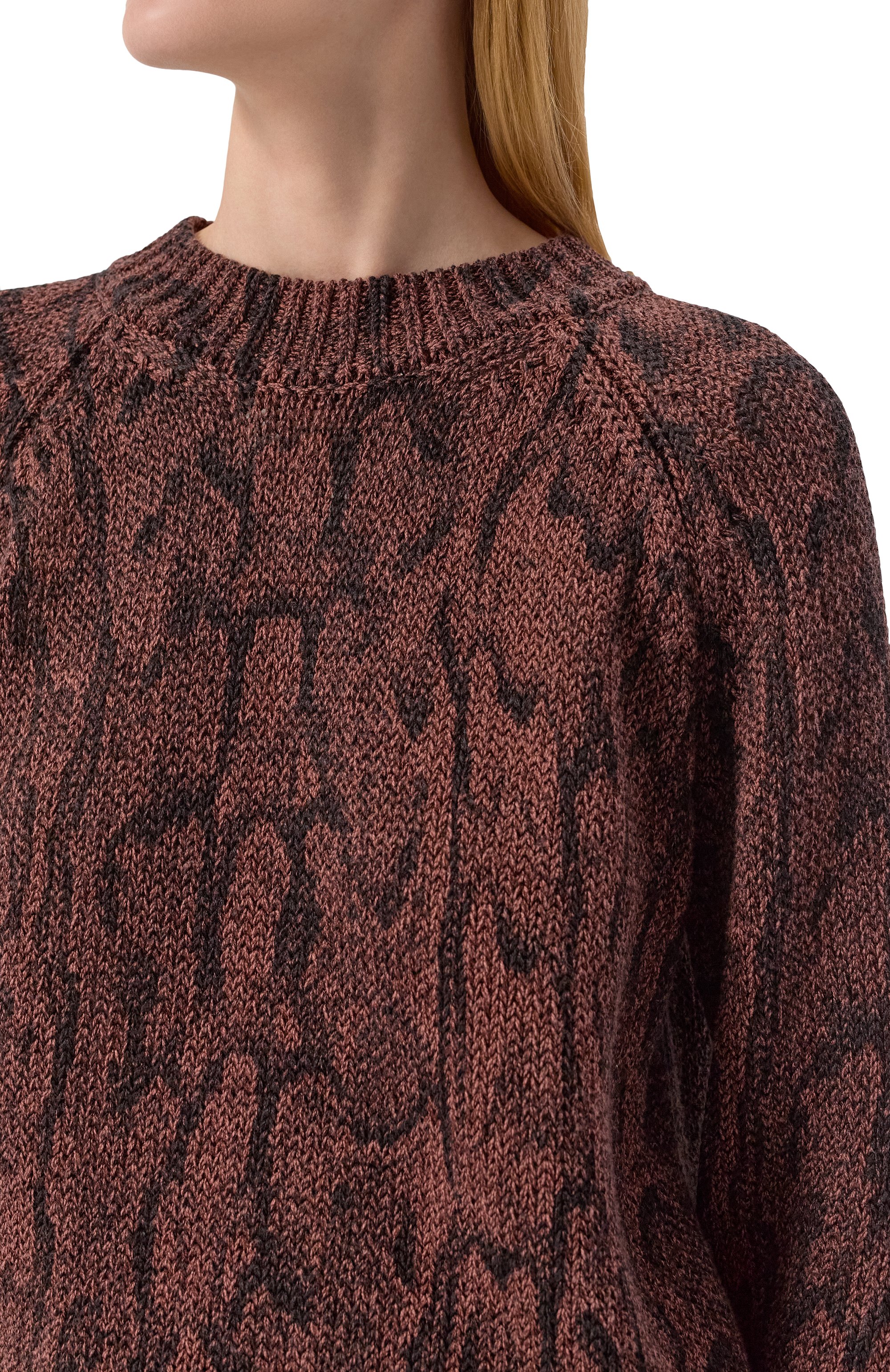 Свитер из вискозы и хлопка DRIES VAN NOTEN коричневого цвета по цене 87550 руб., арт. 251-011243-1714, фото 5 Свитер из вискозы и хлопка DRIES VAN NOTEN, арт. 251-011243-1714, фото 5