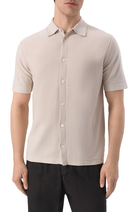Хлопковая рубашка Van Laack SAFIR0S/S00301 Бежевый  SAFIR0S/S00301 Фото 3