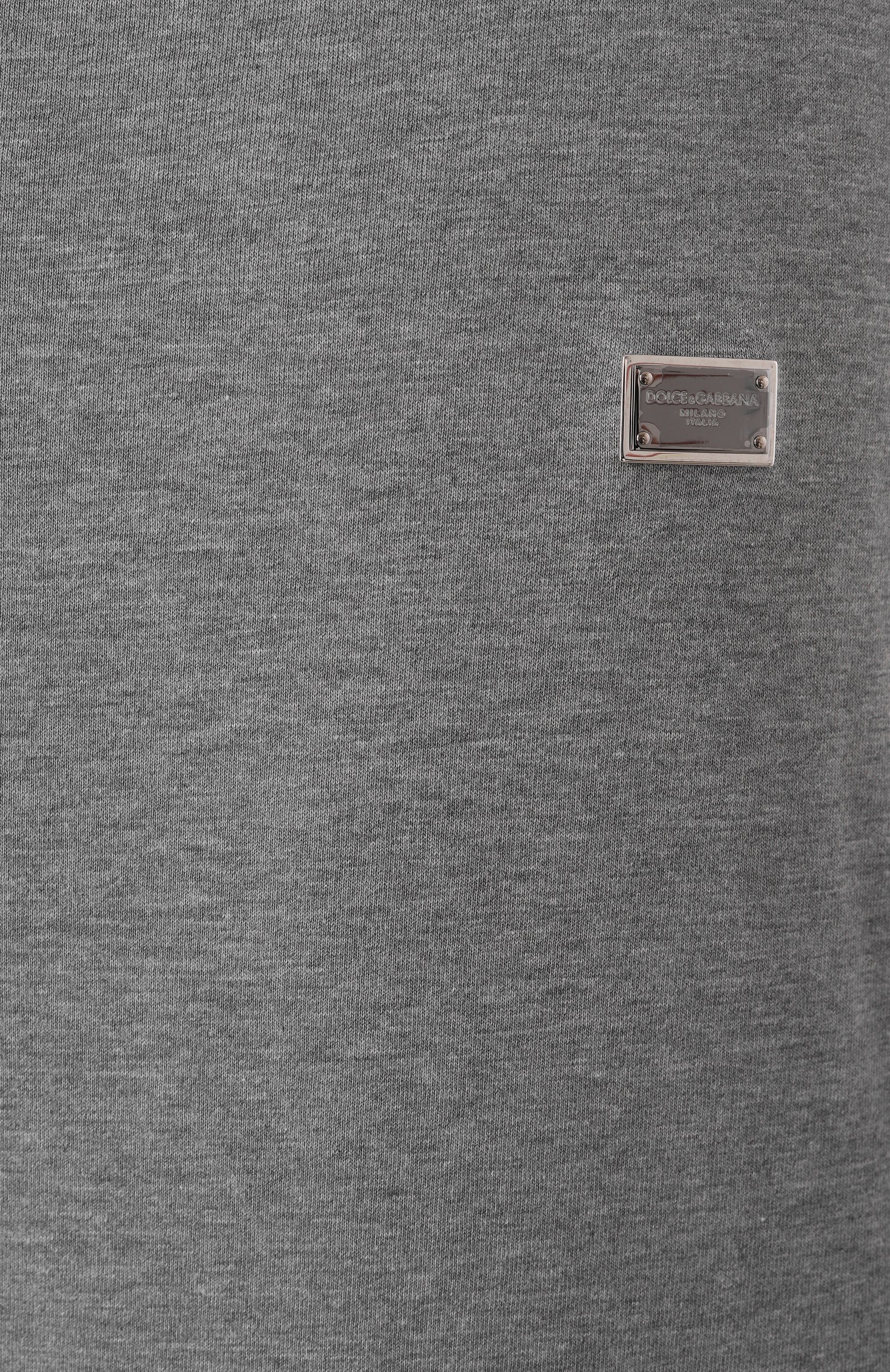 Хлопковая майка DOLCE & GABBANA серого цвета по цене 49950 руб., арт. G8QJ5T/G7N7A, фото 6 Хлопковая майка DOLCE & GABBANA, арт. G8QJ5T/G7N7A, фото 6