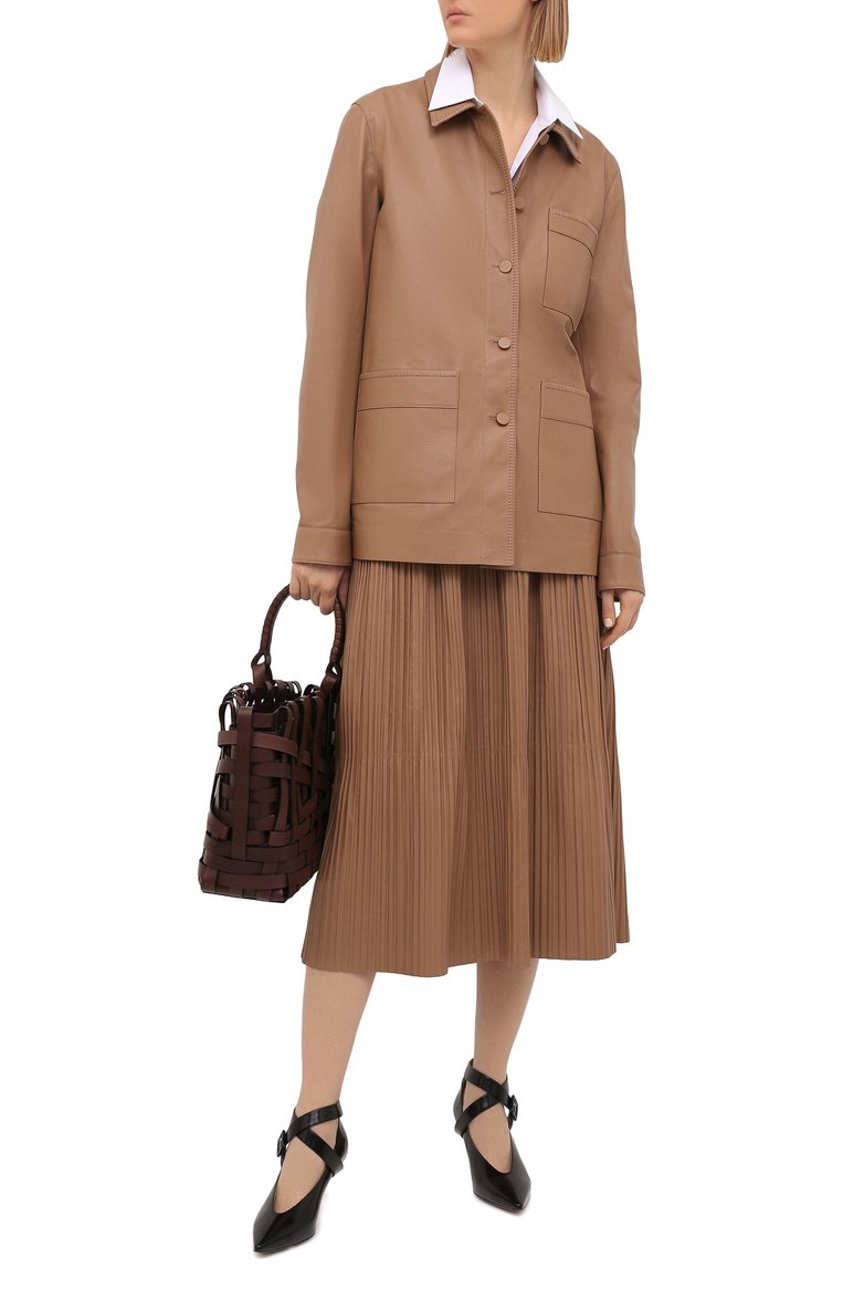 Кожаная юбка GABRIELA HEARST, арт. 221309 L018, фото 2