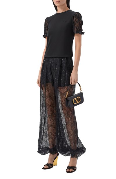 Хлопковый топ NINA RICCI черного цвета по цене 43250 руб., арт. 26PJT0014/C01115, фото 2 Хлопковый топ NINA RICCI, арт. 26PJT0014/C01115, фото 2