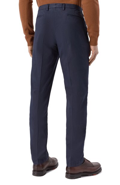 Хлопковые брюки BOGLIOLI темно-синего цвета по цене 39950 руб., арт. 80882Q/SB5753, фото 4 Хлопковые брюки BOGLIOLI, арт. 80882Q/SB5753, фото 4